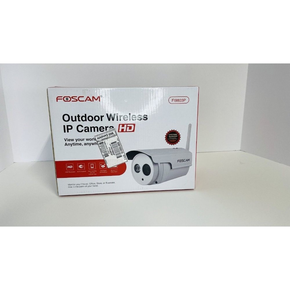 Foscam FI9803P HD 720P Outdoor Weatherproof  WiFi Security Camera  White NO CD